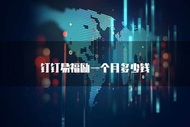 钉钉易福励一个月多少钱