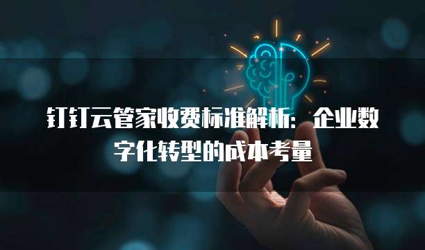 钉钉云管家收费标准解析:企业数字化转型的成本考量