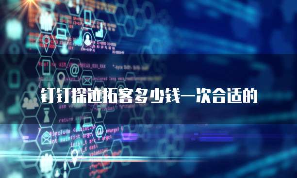 钉钉探迹拓客多少钱一次合适的