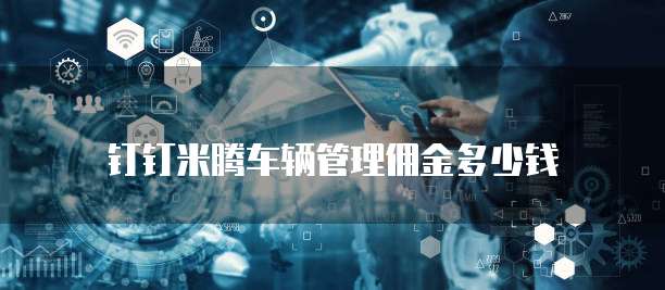 钉钉米腾车辆管理佣金多少钱