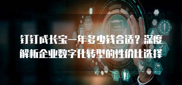 钉钉成长宝一年多少钱合适?深度解析企业数字化转型的性价比选择