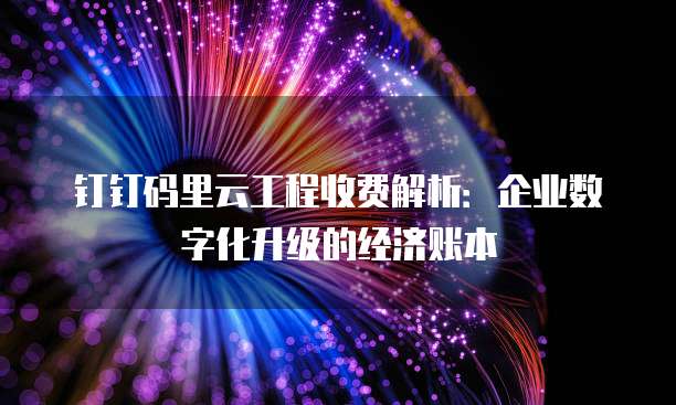 钉钉码里云工程收费解析：企业数字化升级的经济账本