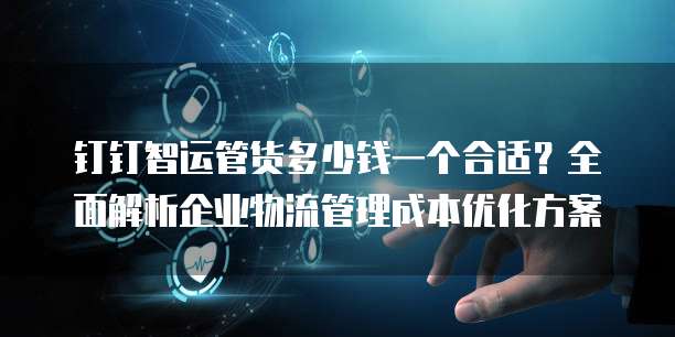 钉钉智运管货多少钱一个合适？全面解析企业物流管理成本优化方案