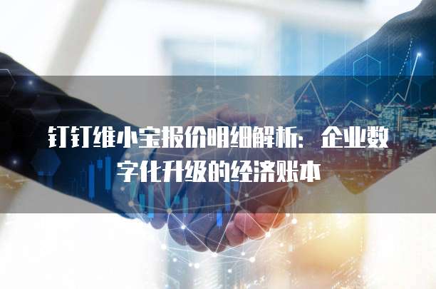 钉钉维小宝报价明细解析:企业数字化升级的经济账本