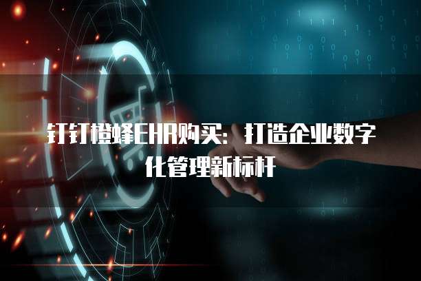 钉钉橙蜂EHR购买：打造企业数字化管理新标杆