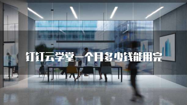 钉钉云学堂一个月多少钱能用完