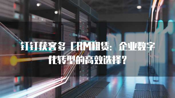 钉钉获客多 CRM租赁:企业数字化转型的高效选择?