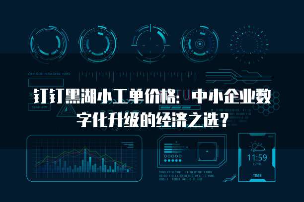钉钉黑湖小工单价格:中小企业数字化升级的经济之选?