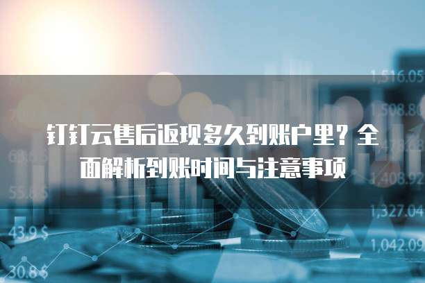 钉钉云售后返现多久到账户里?全面解析到账时间与注意事项