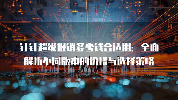 钉钉超级报销多少钱合适用：全面解析不同版本的价格与选择策略