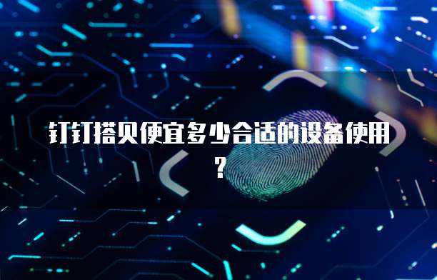 钉钉搭贝便宜多少合适的设备使用？