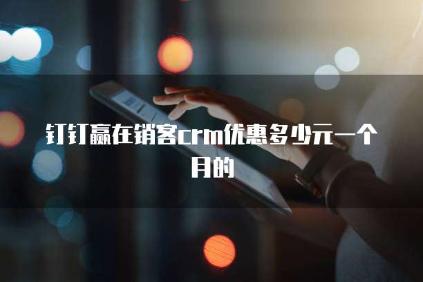 钉钉赢在销客crm优惠多少元一个月的