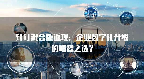 钉钉混合版返现:企业数字化升级的明智之选?