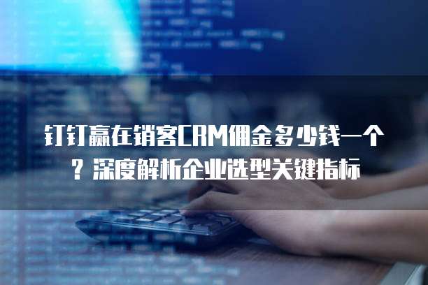 钉钉赢在销客CRM佣金多少钱一个？深度解析企业选型关键指标