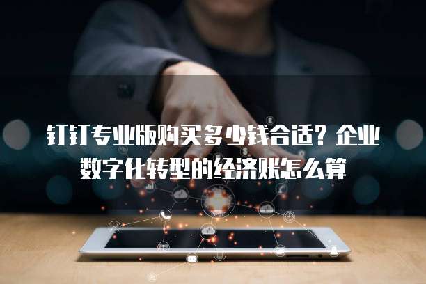 钉钉专业版购买多少钱合适?企业数字化转型的经济账怎么算