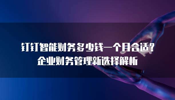 钉钉智能财务多少钱一个月合适？企业财务管理新选择解析