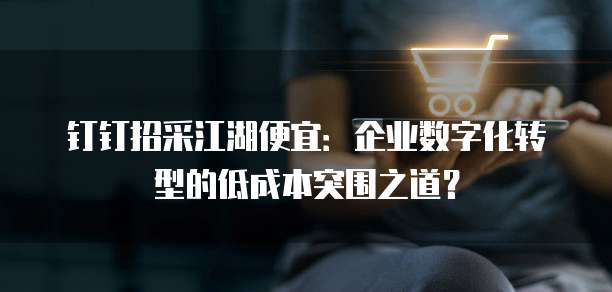 钉钉招采江湖便宜：企业数字化转型的低成本突围之道？