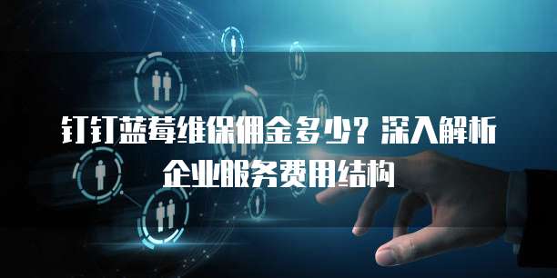 钉钉蓝莓维保佣金多少？深入解析企业服务费用结构