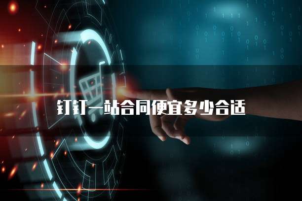 钉钉一站合同便宜多少合适
