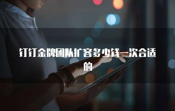 钉钉金牌团队扩容多少钱一次合适的