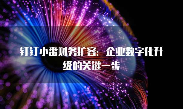 钉钉小番财务扩容:企业数字化升级的关键一步