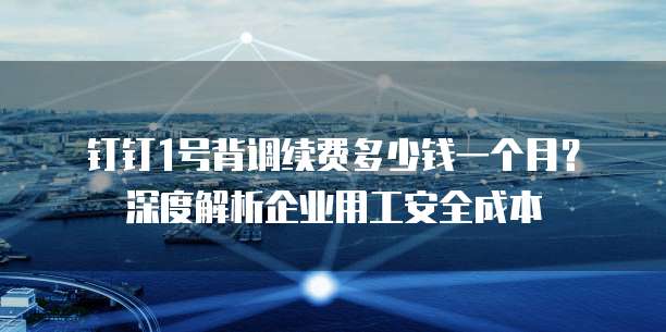 钉钉1号背调续费多少钱一个月?深度解析企业用工安全成本