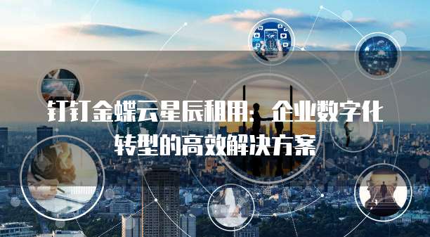 钉钉金蝶云星辰租用:企业数字化转型的高效解决方案