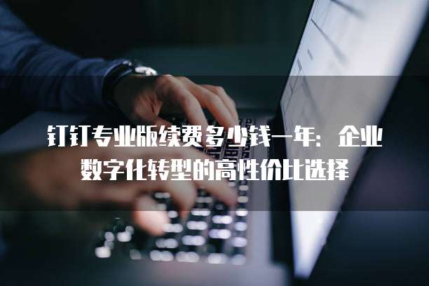 钉钉专业版续费多少钱一年:企业数字化转型的高性价比选择