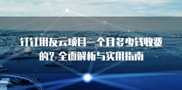 钉钉用友云项目一个月多少钱收费的？全面解析与实用指南