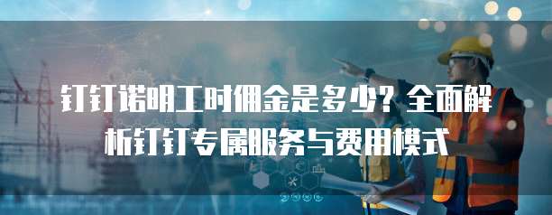 钉钉诺明工时佣金是多少？全面解析钉钉专属服务与费用模式