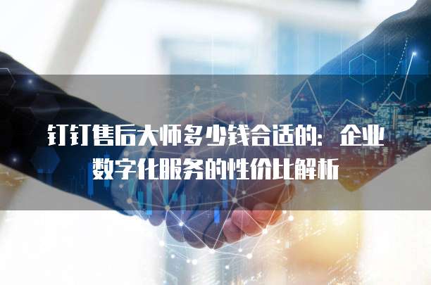 钉钉售后大师多少钱合适的:企业数字化服务的性价比解析