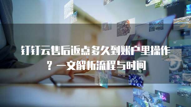 钉钉云售后返点多久到账户里操作?一文解析流程与时间