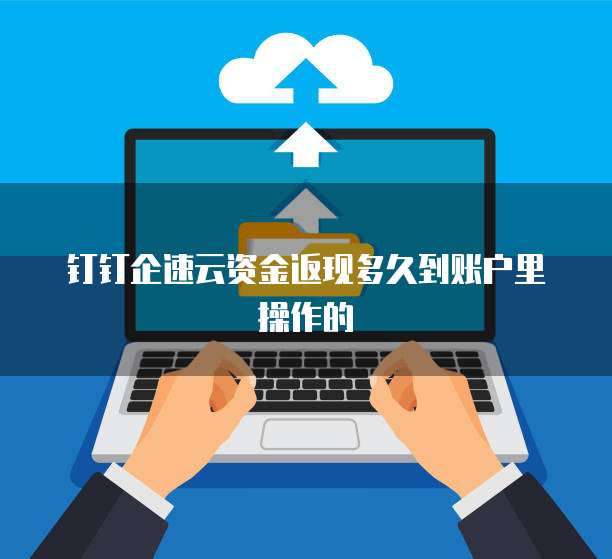 钉钉企速云资金返现多久到账户里操作的