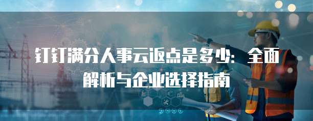 钉钉满分人事云返点是多少：全面解析与企业选择指南