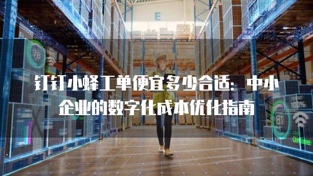 钉钉小蜂工单便宜多少合适：中小企业的数字化成本优化指南