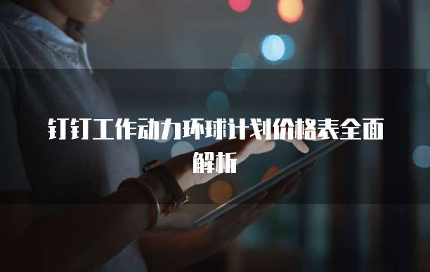 钉钉工作动力环球计划价格表全面解析