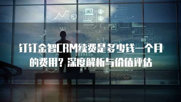 钉钉金智CRM续费是多少钱一个月的费用?深度解析与价值评估