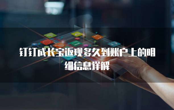 钉钉成长宝返现多久到账户上的明细信息详解