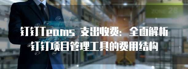 钉钉Teams 支出收费:全面解析钉钉项目管理工具的费用结构