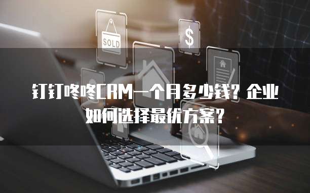 钉钉咚咚CRM一个月多少钱?企业如何选择最优方案?