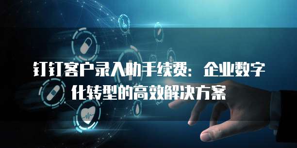钉钉客户录入助手续费:企业数字化转型的高效解决方案