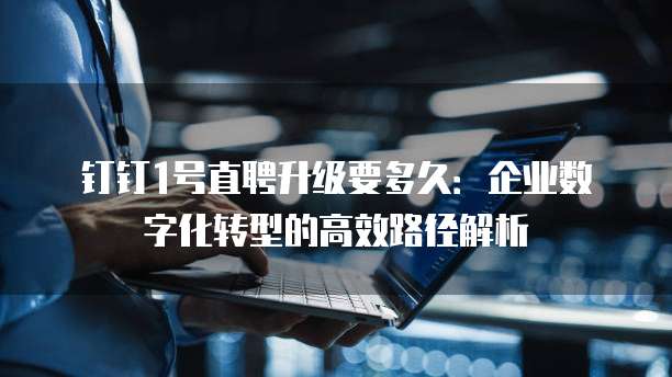 钉钉1号直聘升级要多久:企业数字化转型的高效路径解析