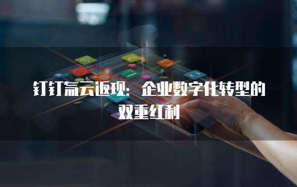 钉钉氚云返现:企业数字化转型的双重红利