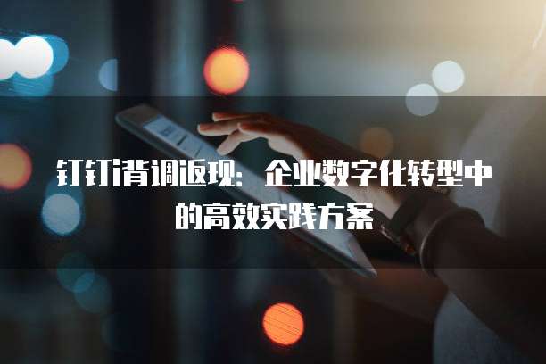 钉钉i背调返现：企业数字化转型中的高效实践方案