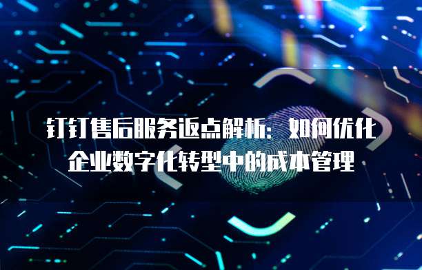 钉钉售后服务返点解析：如何优化企业数字化转型中的成本管理