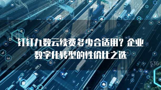 钉钉九数云续费多少合适用？企业数字化转型的性价比之选