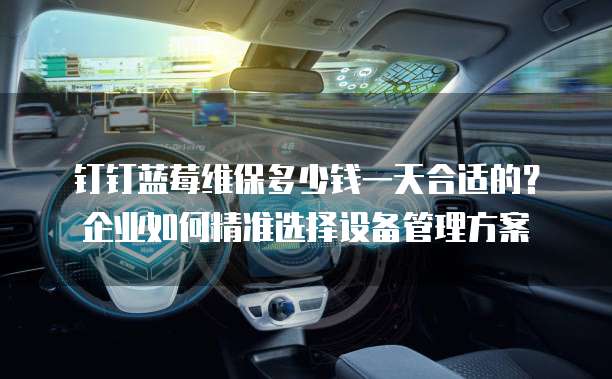钉钉蓝莓维保多少钱一天合适的?企业如何精准选择设备管理方案