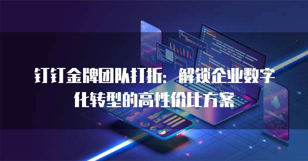 钉钉金牌团队打折:解锁企业数字化转型的高性价比方案