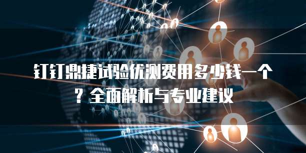 钉钉鼎捷试验优测费用多少钱一个?全面解析与专业建议