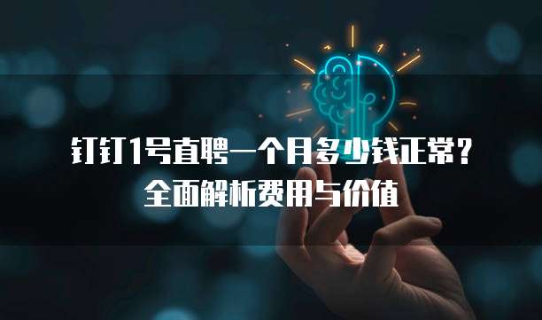 钉钉1号直聘一个月多少钱正常？全面解析费用与价值